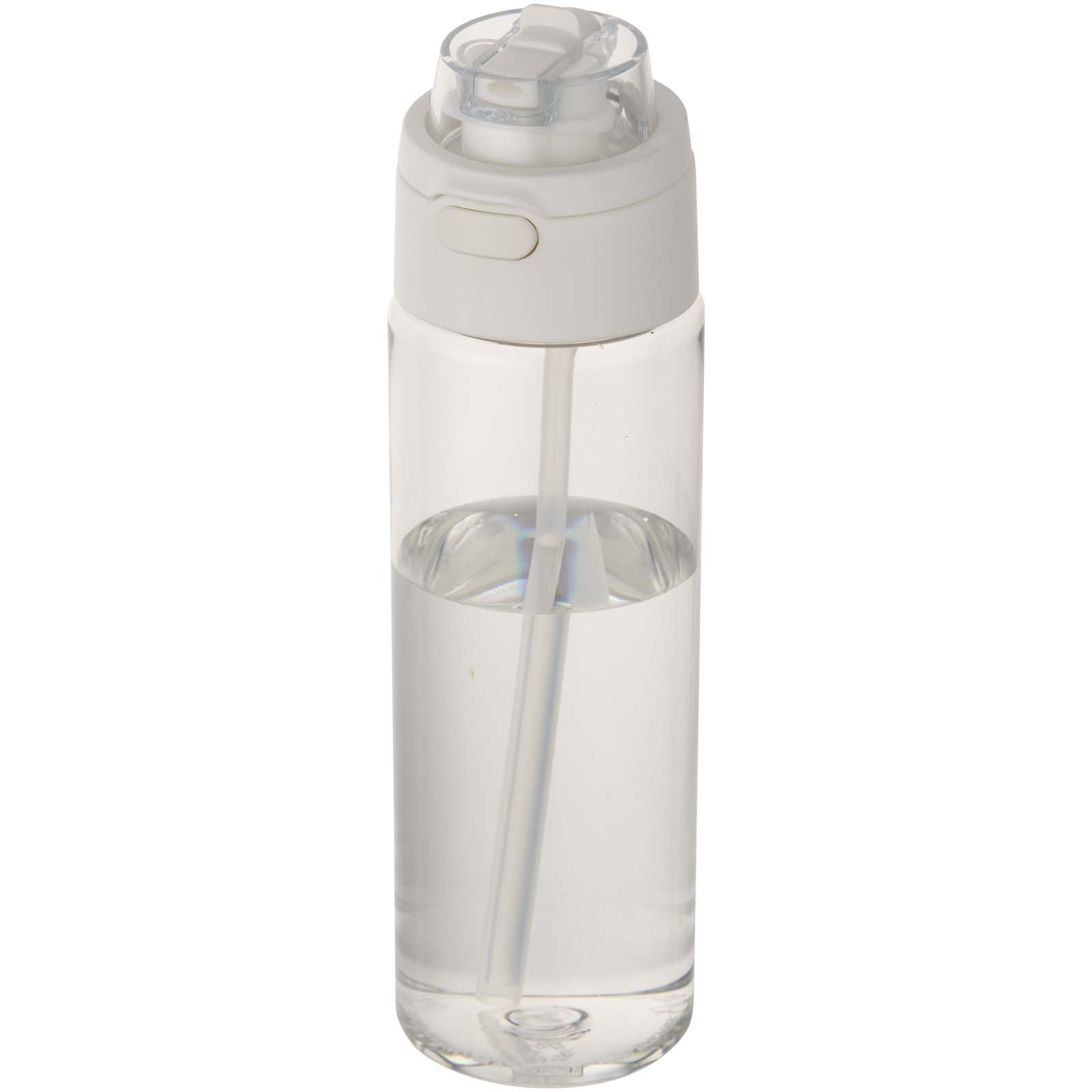 Theron 700 ml RCS recycled plastic water bottle with dual function lid and flip straw