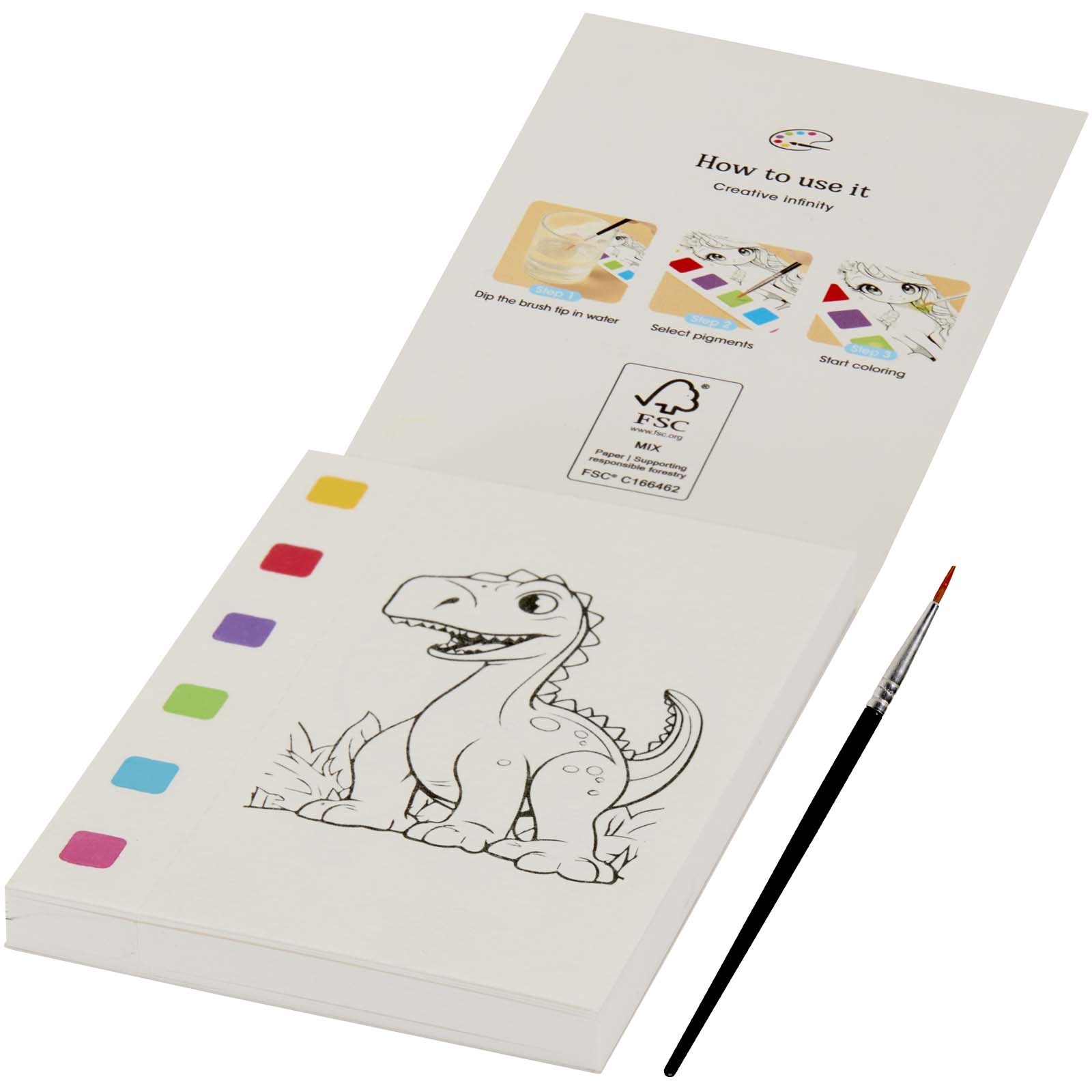 Quell colouring book and water brush pen set