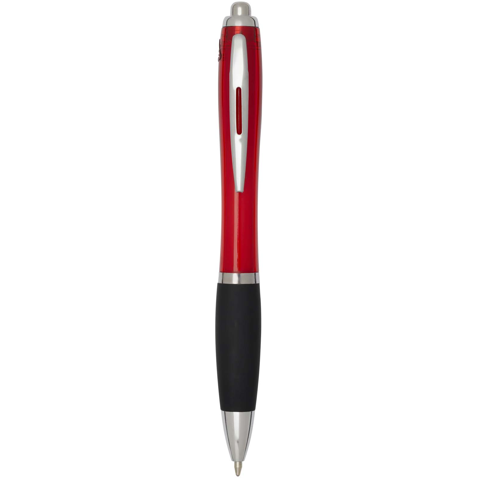 Nash RCS recycled plastic ballpoint pen with coloured barrel and black grip (black ink)
