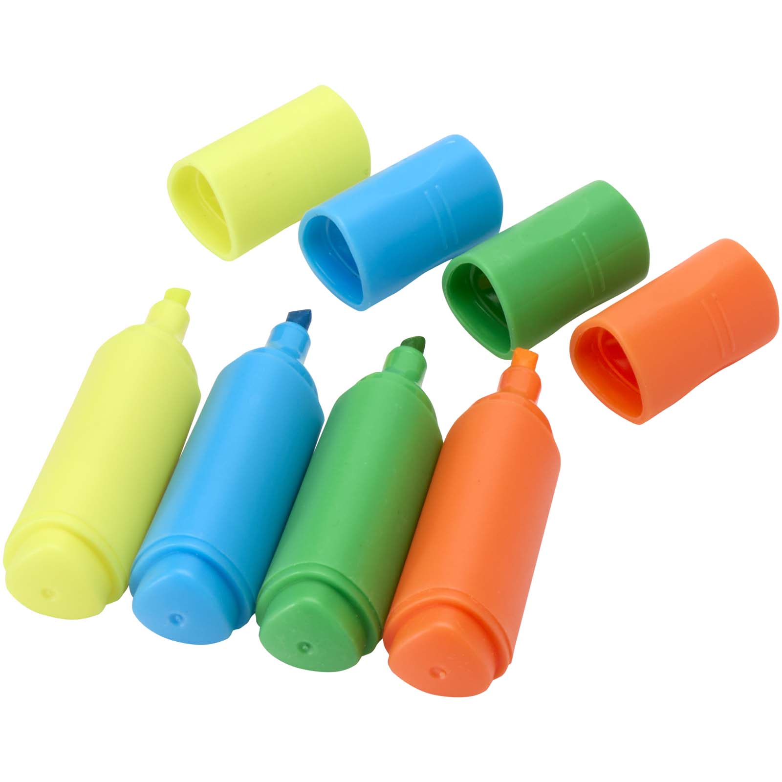 Mini recycled plastic highlighter set