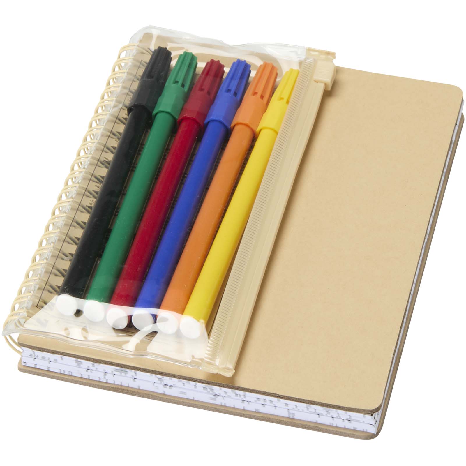 Squiggle B6 hard cover notebook and markers set
