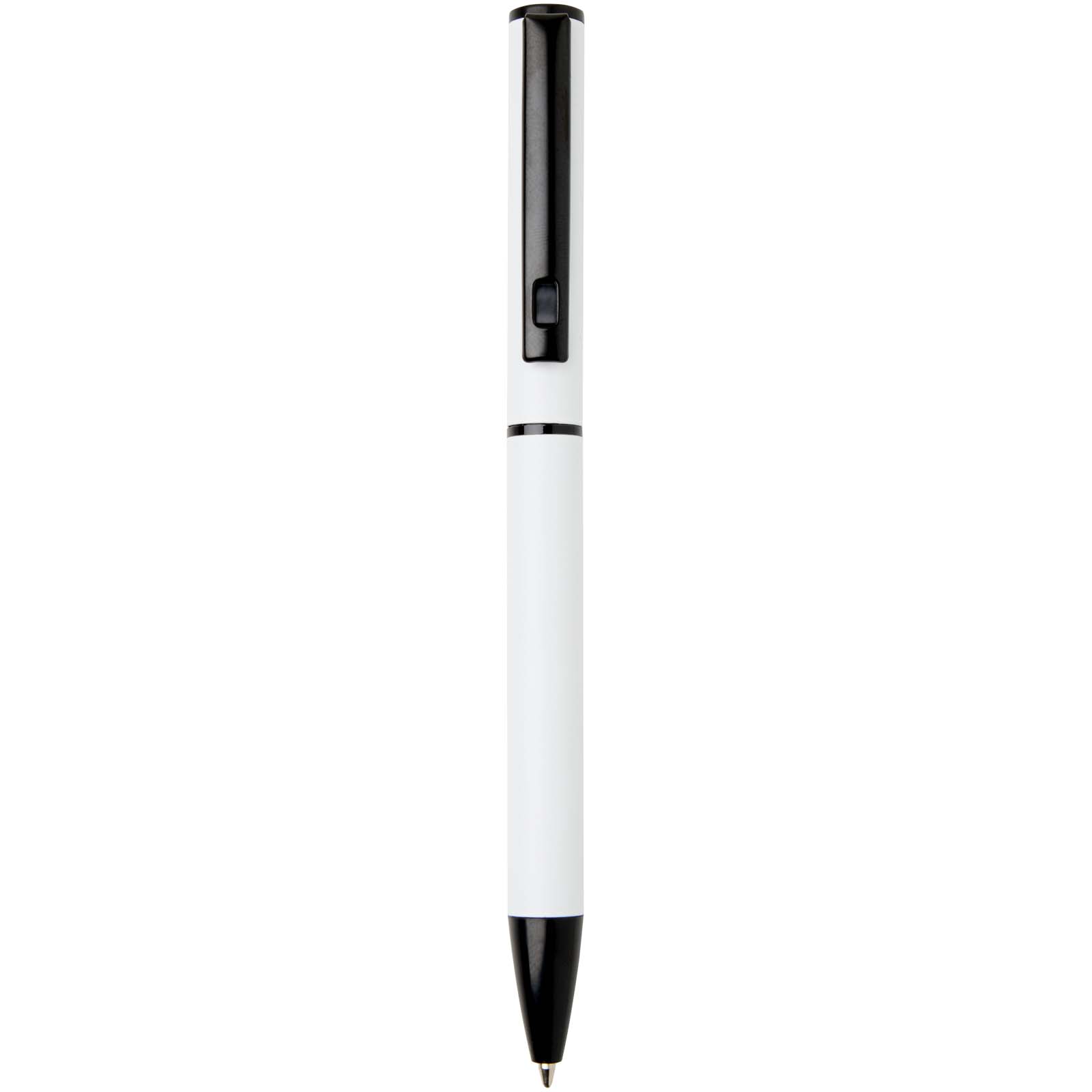 Verton recycled aluminium twist ballpoint pen with sleeve (blue ink)