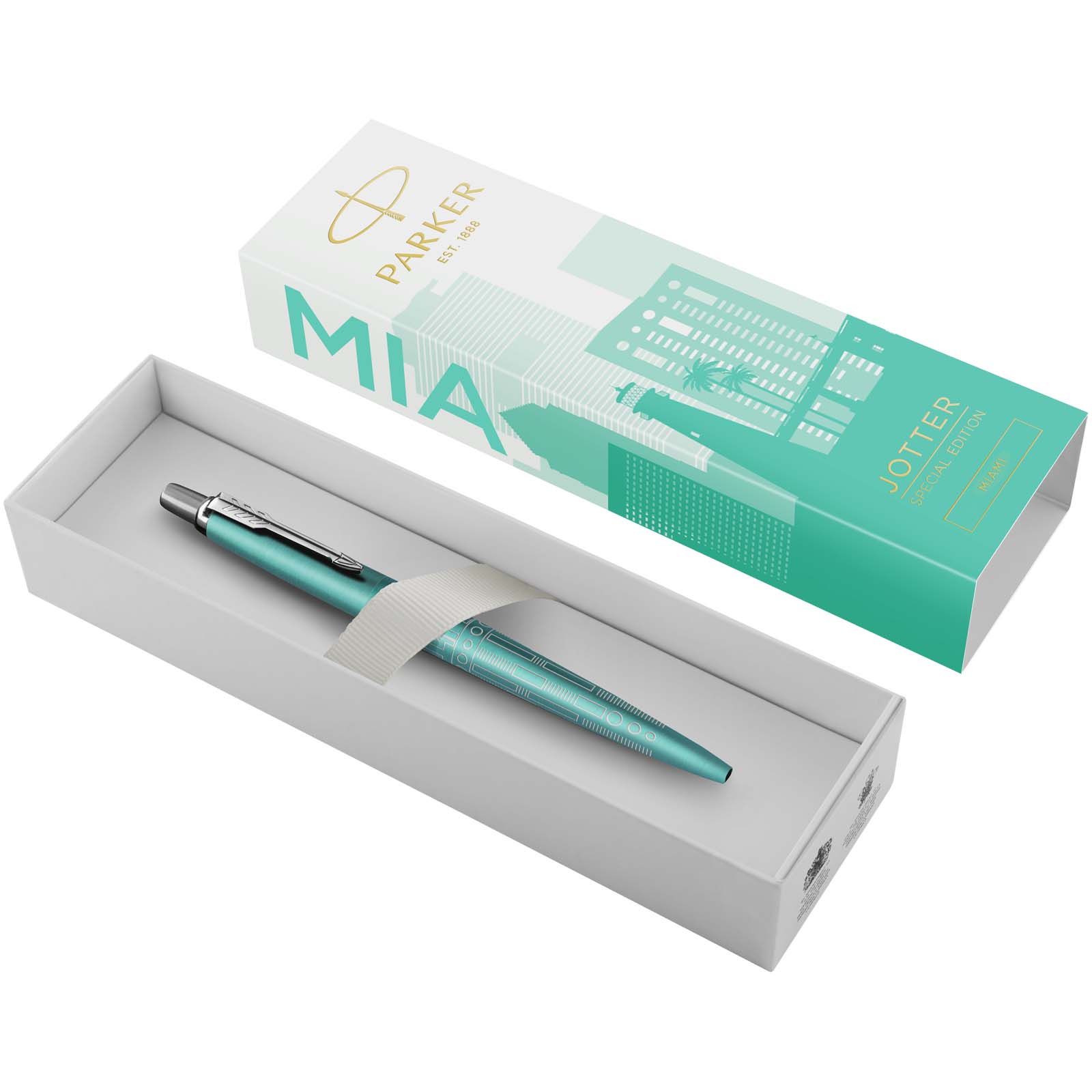 Parker Jotter SE Global Icons colour trim ballpoint pen (blue ink)