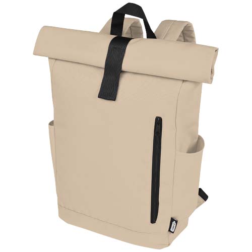 Byron 15.6" GRS RPET roll-top backpack 18L