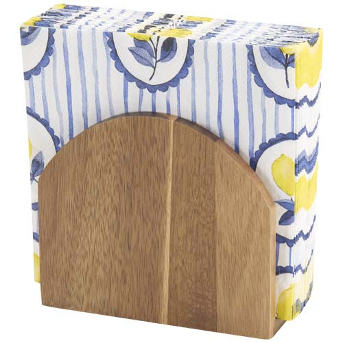 Charm acacia wood napkin holder
