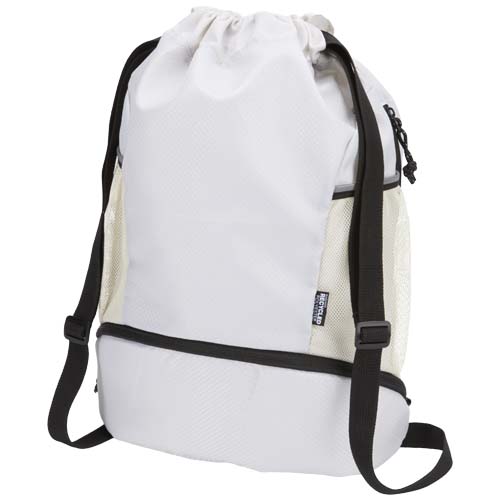 Varyon GRS recycled sports drawstring bag with bottom compartment 18L