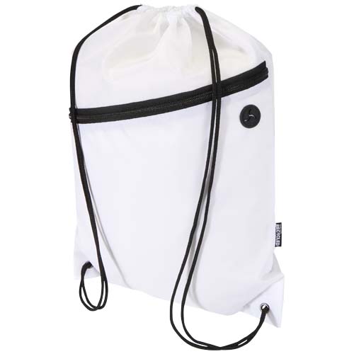 Oriole RPET drawstring bag with zipped front pocket 5L