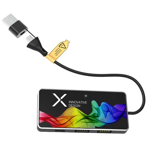 SCX.design H20 8-in-1 USB hub with dual input and 6-ports